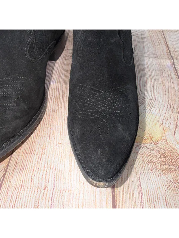 Frye Billy Shootie Booties Black Suede Size 9.5 - Image 2