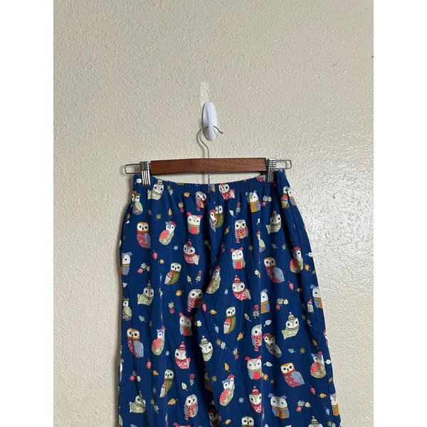 Bedhead Pajamas Autumn Owls Classic Stretch Jersey Pajama Set Womans XS - Image 8