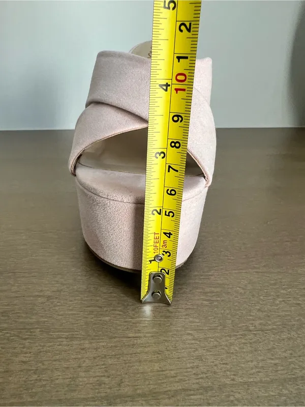 Lulu's Pale Pink Aliany Platform Mule Heels size 8 - Image 7