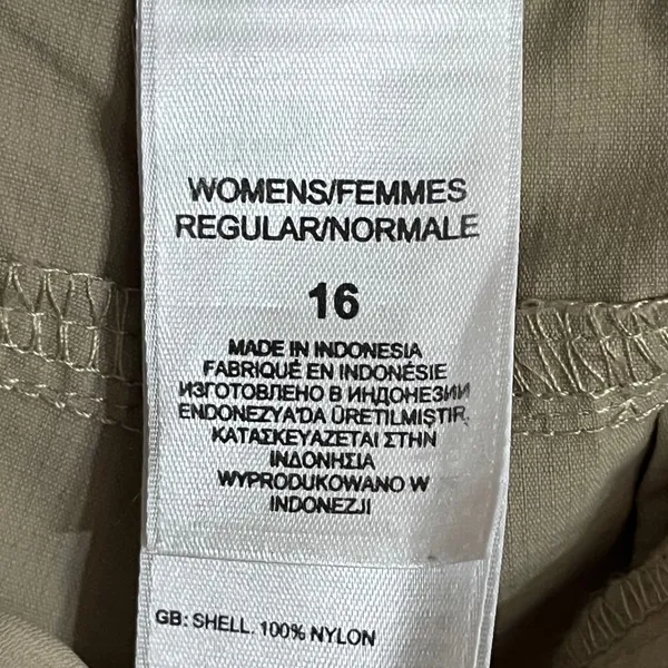 The‎ North Face Womens Tan Khaki Hiking Shorts Size 16 Drawstring Nylon Trekking - Image 11