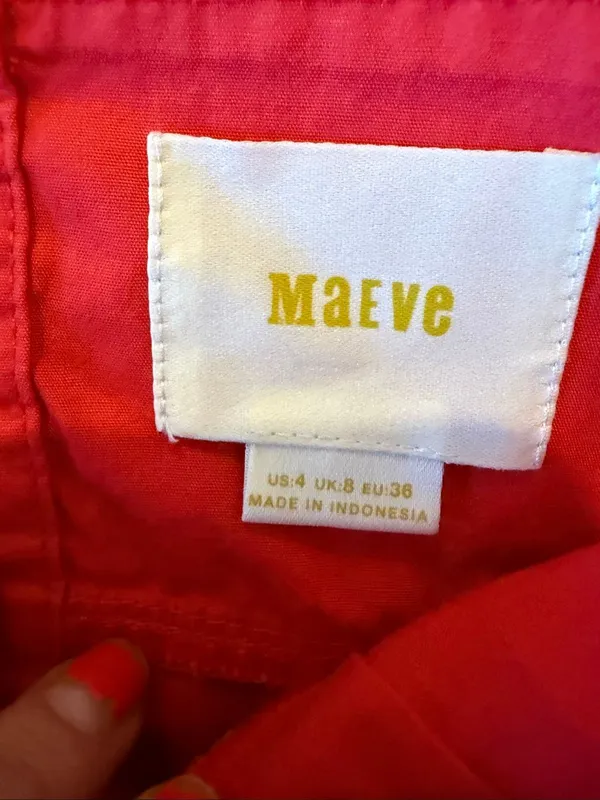Anthropologie Maeve red scalloped cropped tank 4 - Image 4