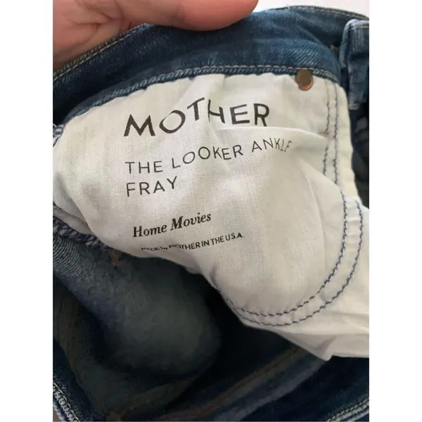 MOTHER The Looker Ankle Fray Home Movies Jeans women's size 24 - Image 4