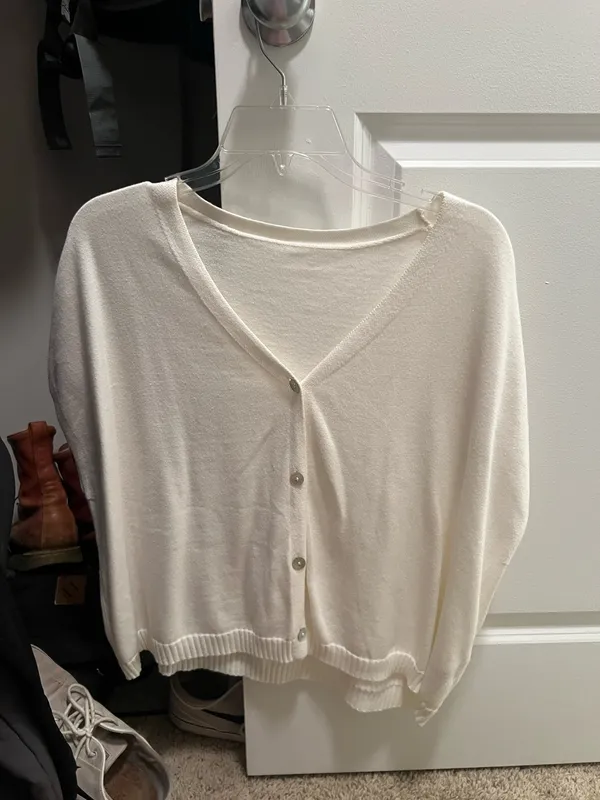 NWOT Oversized Cream Sweater White - Image 5
