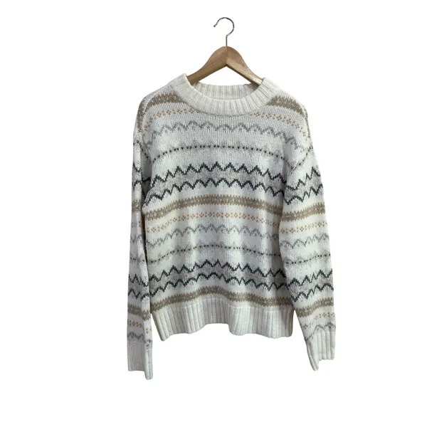 American Eagle Fair Isle Nordic Cozy Cabin Core Winter‎ Sweater Size XS - Image 2