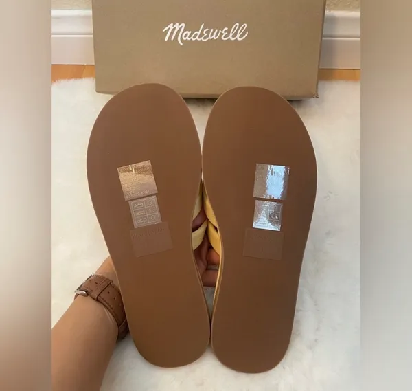 Madewell The Leeandra Slide Sandal Women’s Leather Strappy Cloudlift - Image 4