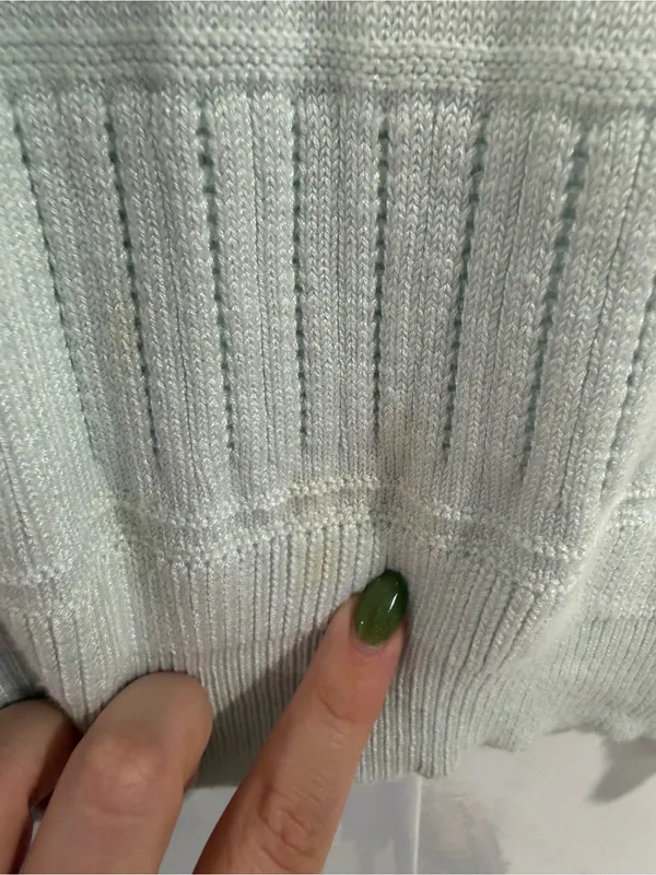 Abercrombie & Fitch Womens Mint Knit Tank Top Openwork Textured Sleeveless M - Image 2