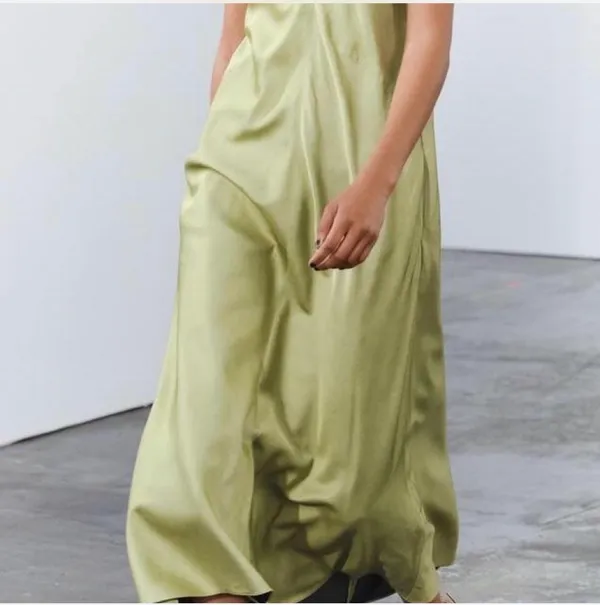 Zara ZW Collection Midi Green Dress - Image 3