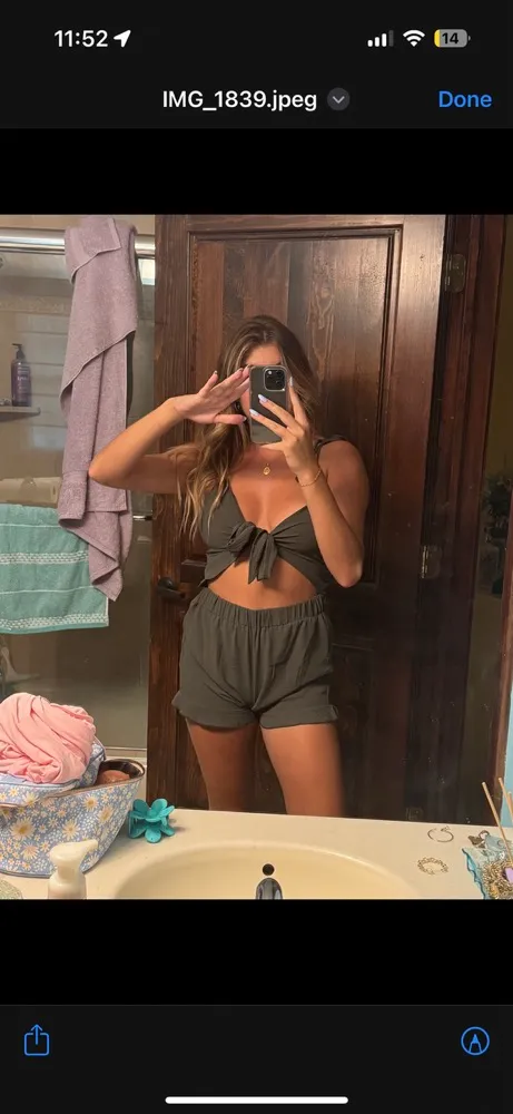 Olive Green Romper - Image 4
