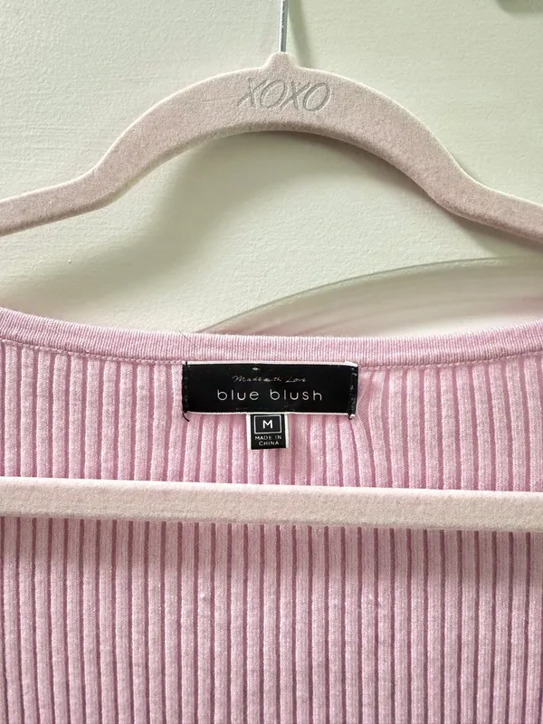 Long sleeve pink top Size M - Image 2