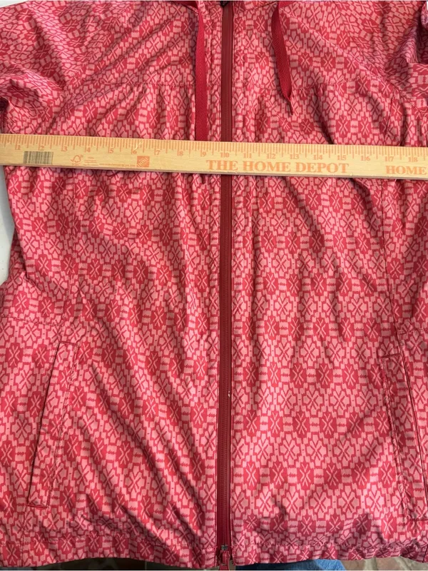 Prana Sunwashed Red Misty Geo Eliza Rain Jacket size medium‎ no belt Gorpcore - Image 6