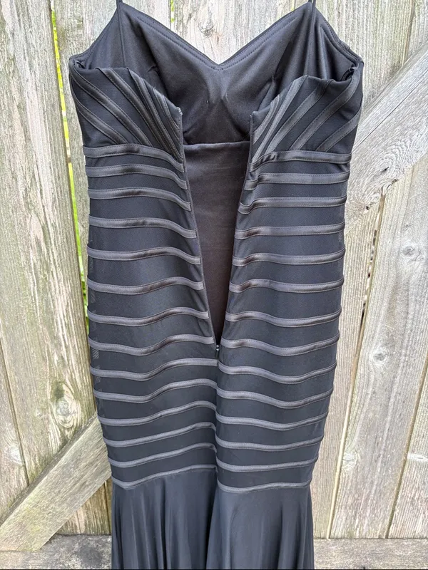 EUC Betsy & Adam Black Sweetheart Mermaid Maxi Dress Size 0 - Image 9