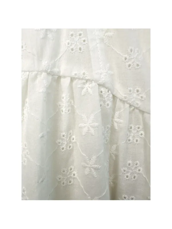 White lulus lace eyelet Spaghetti-Strap Midi Dress - Image 9