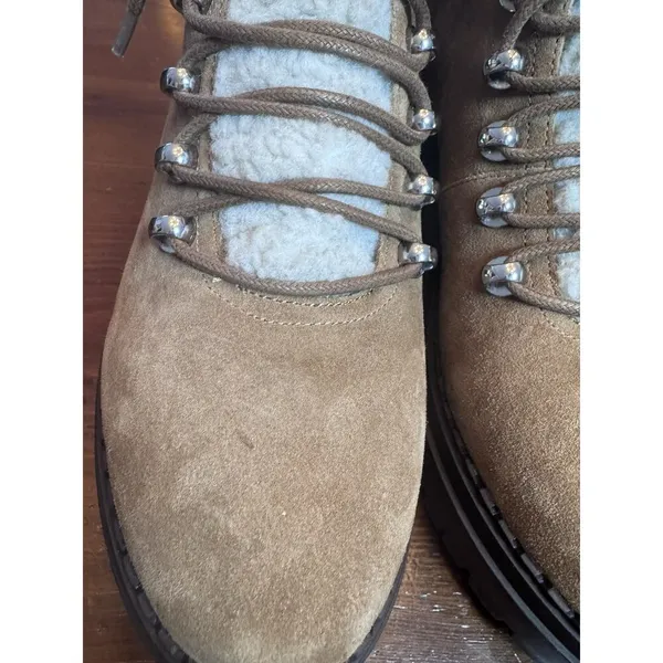 Marc Fisher Ltd Nairy Faux Fur Trim Hiking Boots Brown Women'S Size 9 New - Image 15