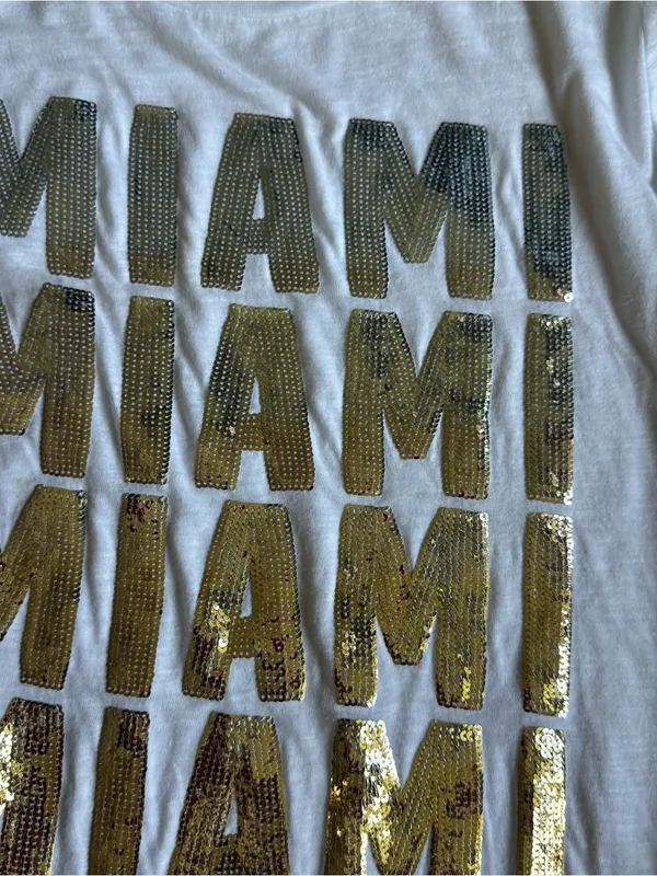 Victorias Secret PINK Sequin MIAMI Tee - Image 3