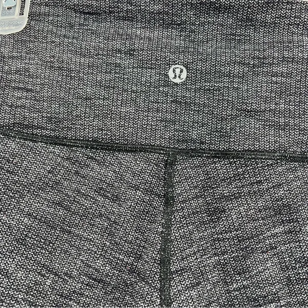 Lululemon Wunder Under Hi-Rise 28” Leggings 6 Variegated Knit Black Luon - Image 4