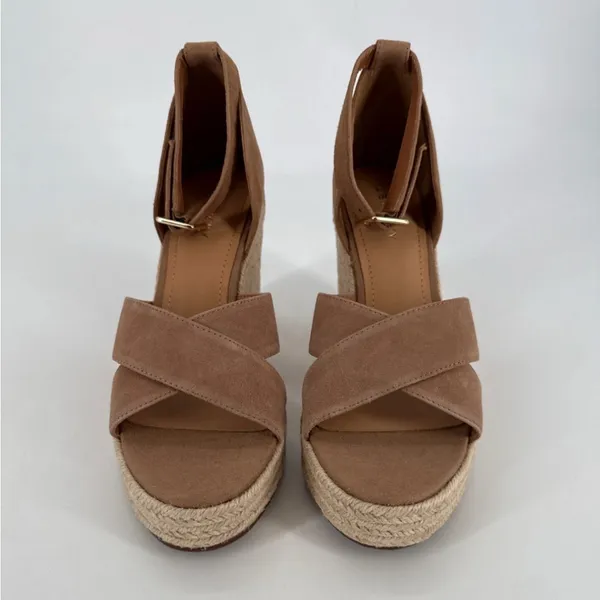 Lisa Vicky Wedge Sandals Tan Size 8 - Image 2
