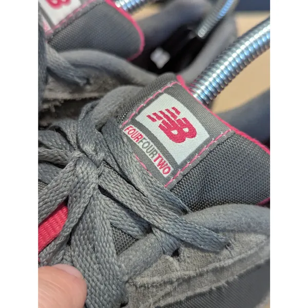 New Balance 442 Suede Sneakers Running Shoes Gray Pink Womens 7.5 Activewear - Image 7