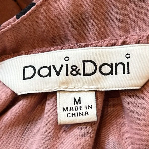 DANI & DAVI Lauren Tiered Ruffle Spotted Low Back Surplice Dress Size Medium - Image 9