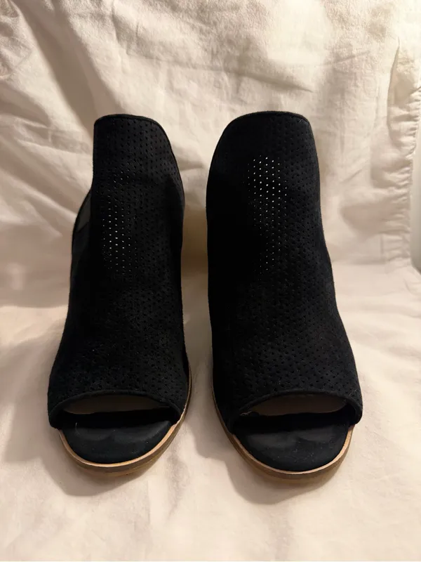 Cole Haan Black Suede Slingback Block Heel - Image 2