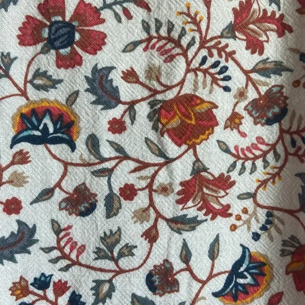 a.n.a Cotton Fall Floral Sleeveless Tiered Sundress (Sz XL) Orange & Red Paisley - Image 6