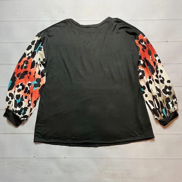 NWT - Now N Forever - Women’s Black Blouse w/ Decorative Sleeves - Size 1X - Image 4