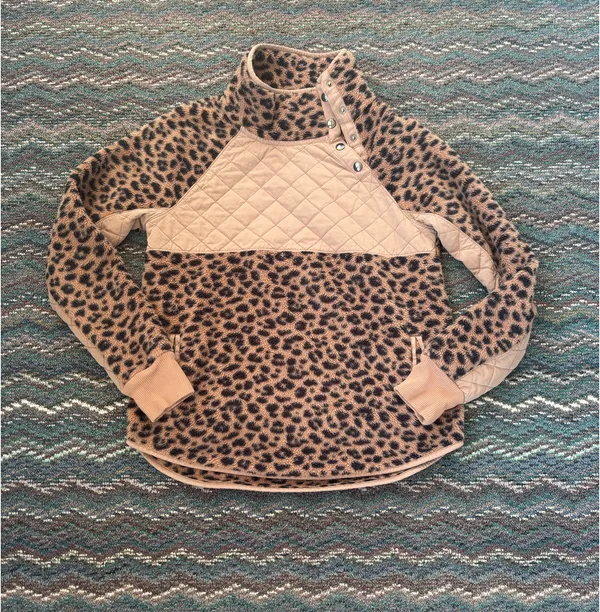 Abercrombie & Fitch Asymmetrical Snap Up Fleece Jacket - Image 6