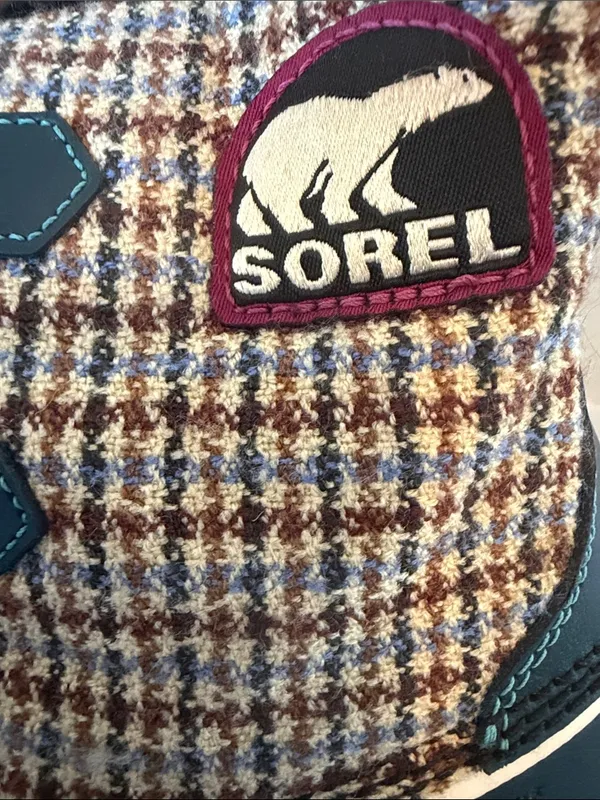 Sorel Tivoli Blue Plaid Waterproof Winter Snow Boots Women’s Size 7 - Image 7