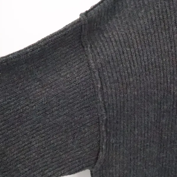 Aerie Oversized Ribbed Crewneck Sweater Womens Size XS Charcoal Grey Cozy Warm‎ - Image 4