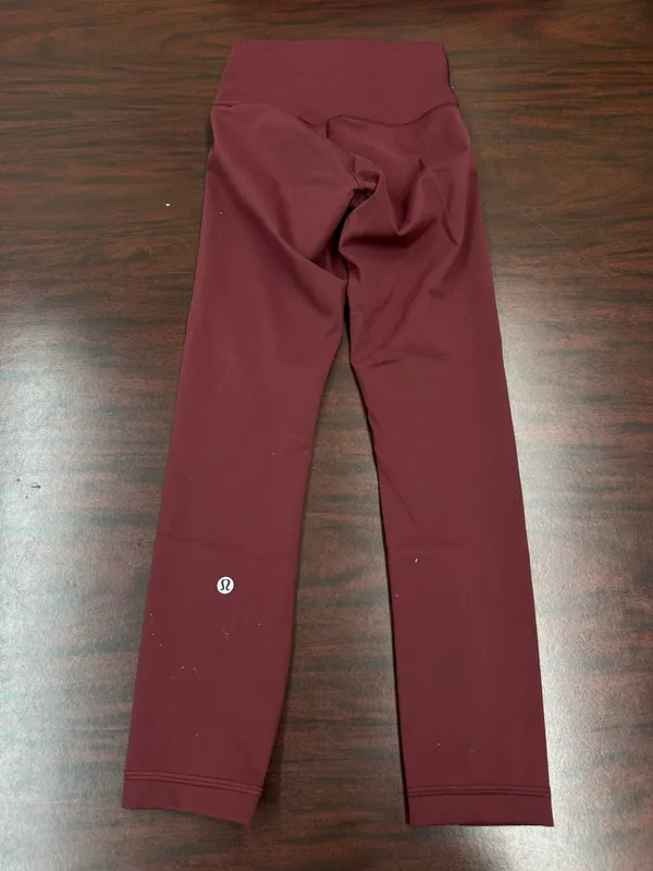 Lululemon Burgundy Leggings Size 0 - Image 2
