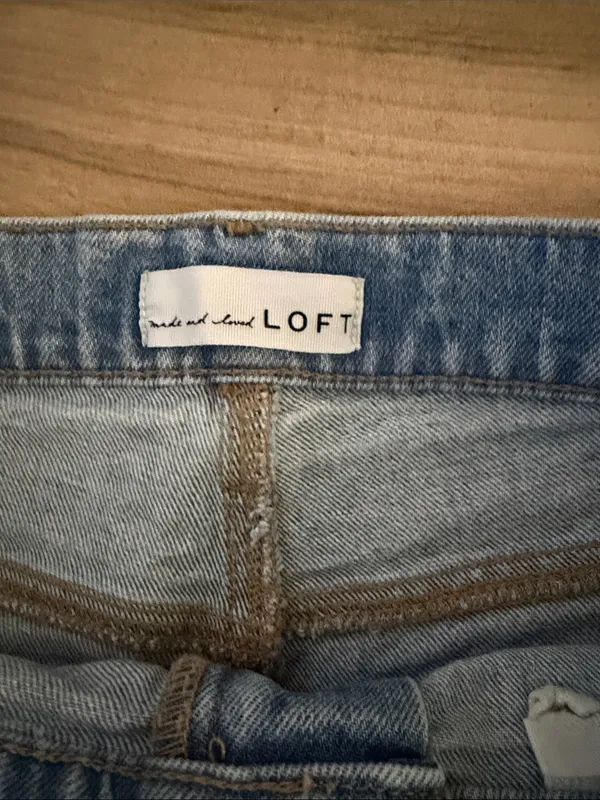 Loft Sailor Blue Wide-Leg cropped jeans - Image 2