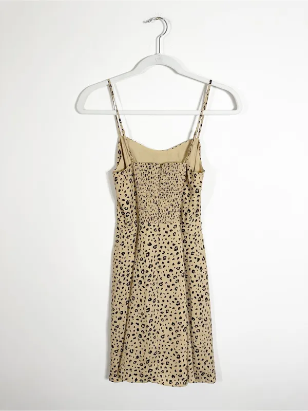 Aritzia Sunday Best Leopard Flirt Mini Dress Size 6 - Image 5