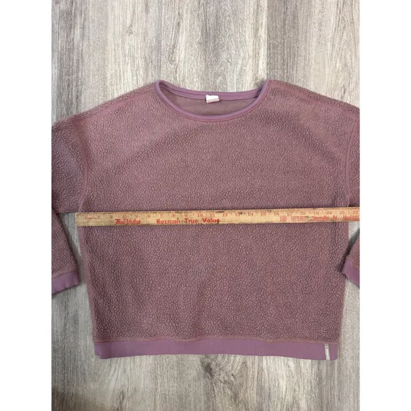 Patagonia Women's Shearling Crew Size Small‎ Crewneck Dusty Rose Sweatshirt - Image 6