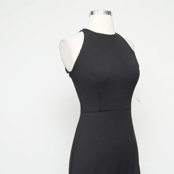 Betsy & Adam. Arielle Scuba Crepe Ruffle‎ Slit Gown. - Image 9