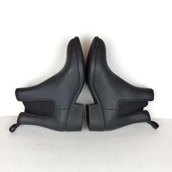 Jeffrey Campbell Stormy Chelsea Rain Boots Women 8 Black Matte Pointed Toe - Image 7