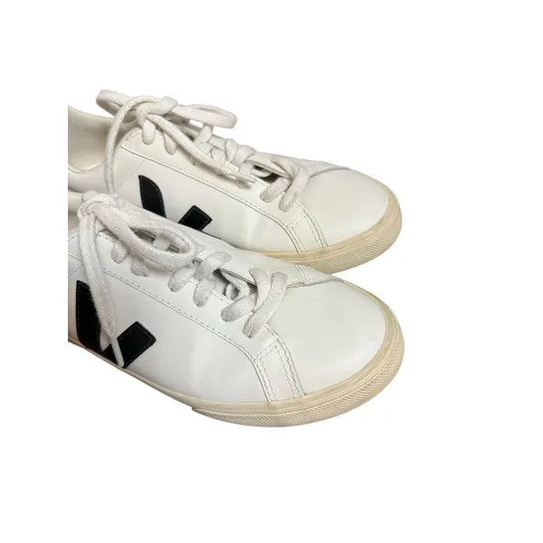 Veja Esplar White Low Top Leather Lace Up Sporty Track Sneakers Women’s Size 8 - Image 3
