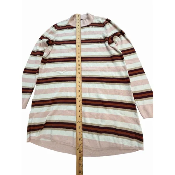 Free People Sweater Dress Women's Size Medium Striped Long Sleeve #U12-1 - Image 4