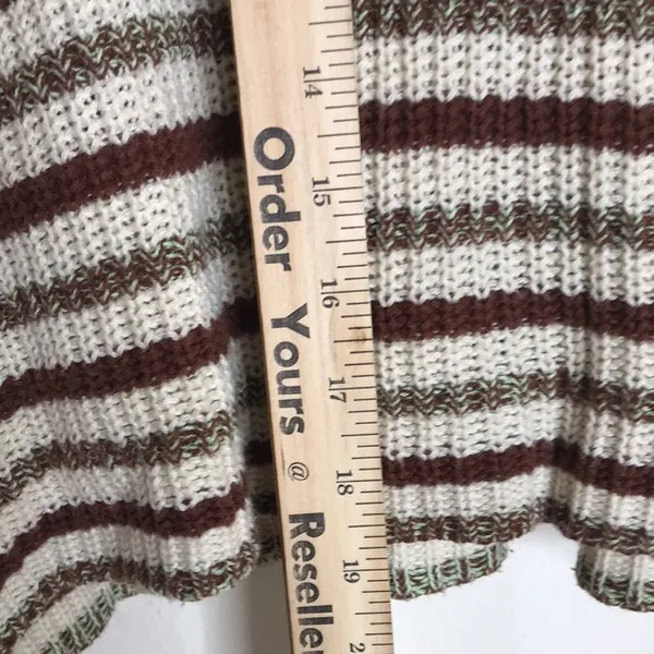Urban Outfitters Women's Mackenna Stripe Mock Neck Cropped Pullover Sweater L - Image 7