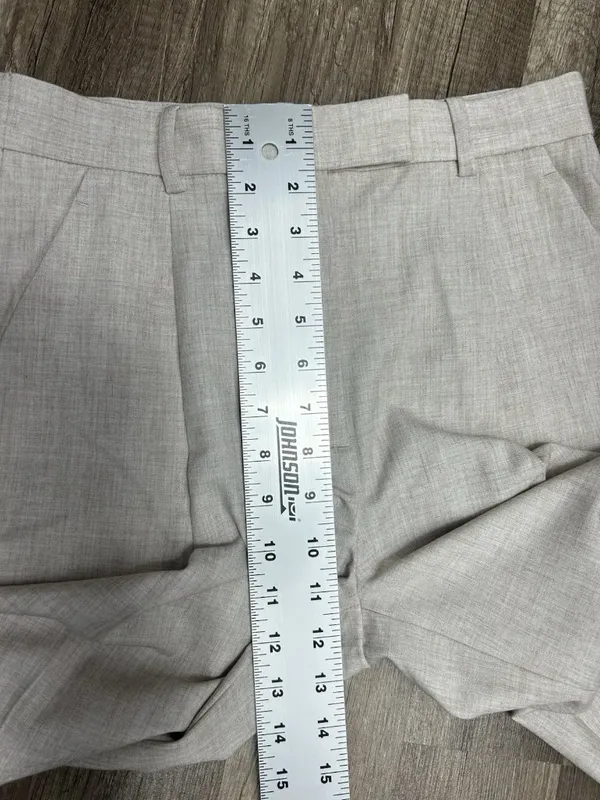 Abercrombie & Fitch Trouser Pants 2 /26 Beige Tailored Ankle Pleated High Rise - Image 8