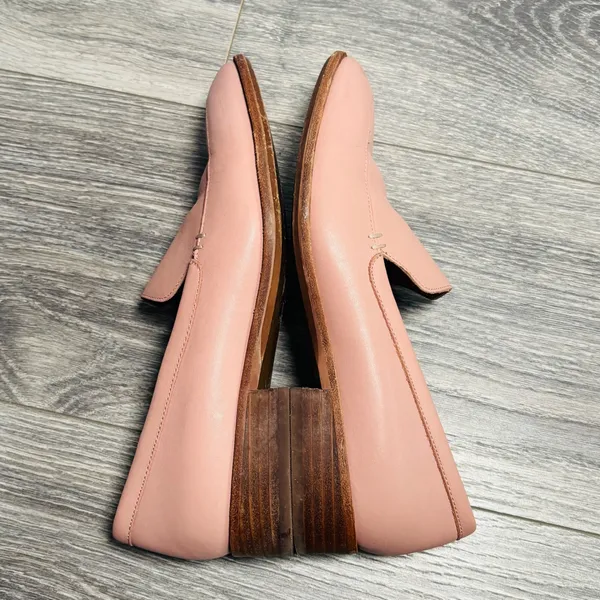 Madewell Pink Leather Slip On‎ The Frances Loafer Women's Size 7 - Image 11