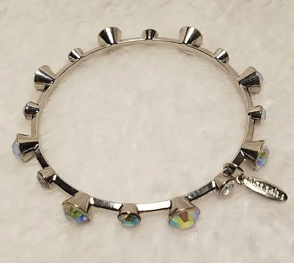 Natasha Silver Rhinestone Bracelet Silver - Image 2