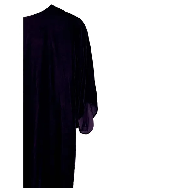 Lauren Ralph Lauren Women Shift Dress Velvet Short Sleeve Keyhole Purple Size 4 - Image 3