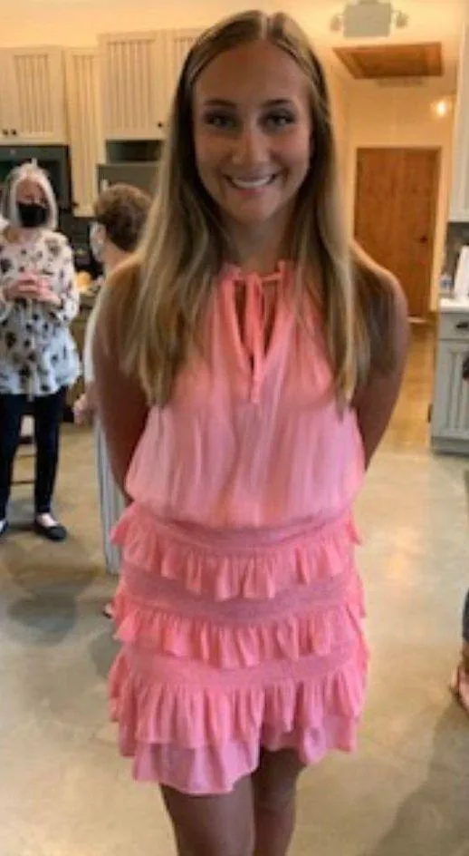 DO+BE Pink Tiered Mini Dress - Image 2