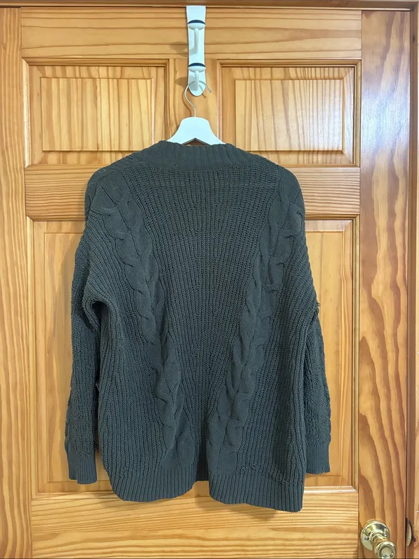 American Eagle XS/S Dark Grey Knitted Cardigan Sweater - Image 4