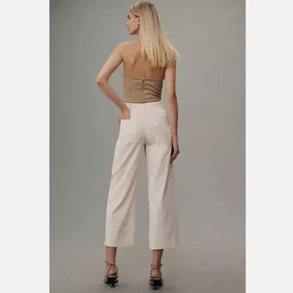 Anthropologie The Colette Cropped Wide-Leg Pants by Maeve - Image 4
