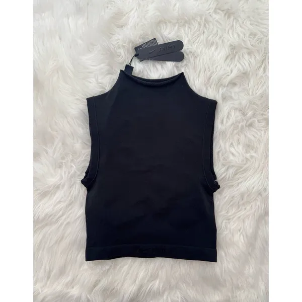 Nike Skims Vintage Seamless Mock Neck Bra Top Obsidian Size XS - Image 3