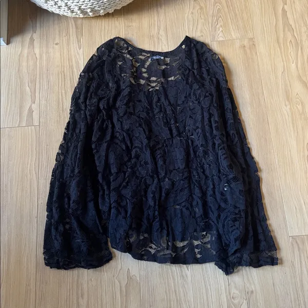 Show Me Your MuMu Black Lace Blouse - Image 4