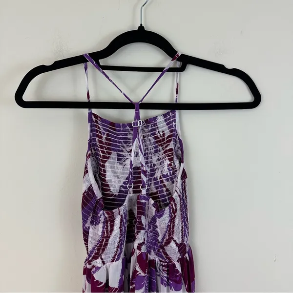 Free People Intimately Heat Wave Smocked Floral Maxi Dress Ruffle Size Small - Image 5