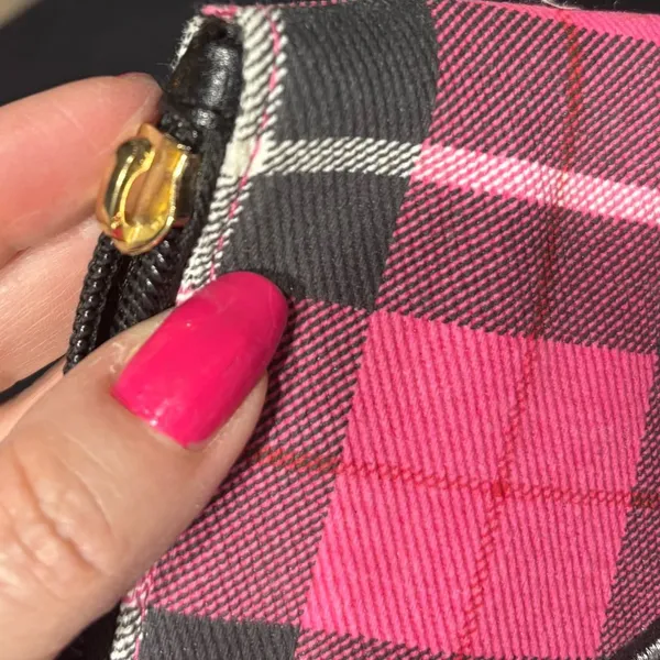 Victoria’s Secret Plaid Cosmetic Bag with Patches - Image 7