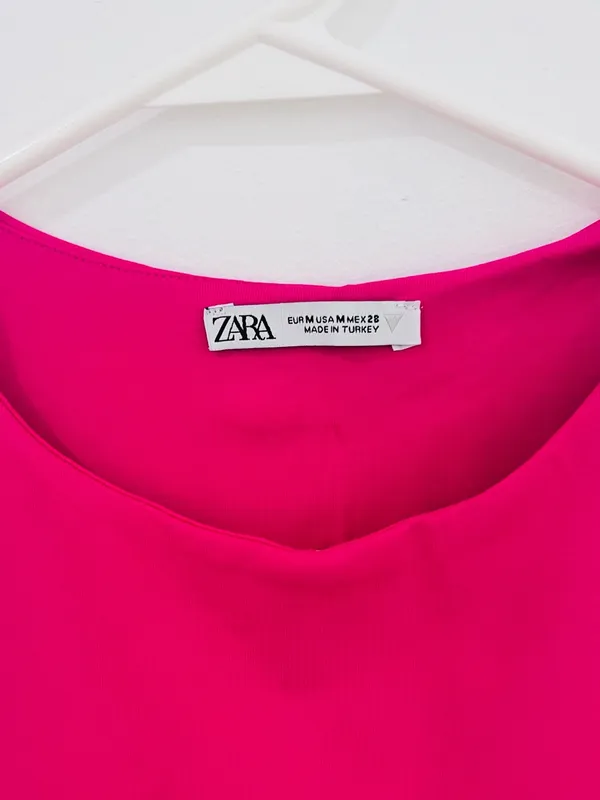 ZARA y2k 90s Hot Pink One-Piece bodysuit - Image 2