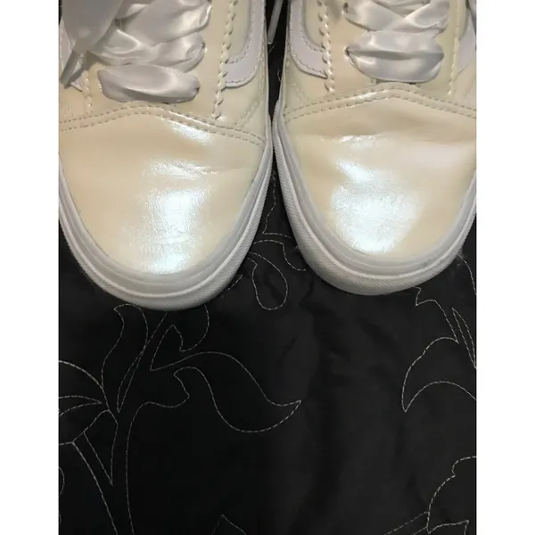 Vans old skool pearl white skater shoes - Image 4
